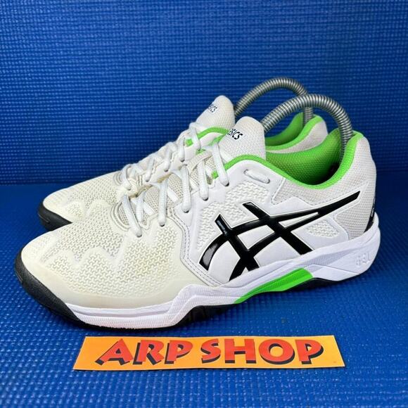 🔴 ASICS GEL-RESOLUTION 8 Kids-Boys Size 6 Unisex White Tennis Shoes 1044A018 - Picture 1 of 8